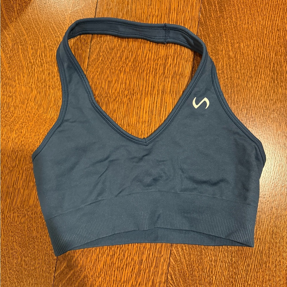 Til You Collapse Deep Blue Sports Bra